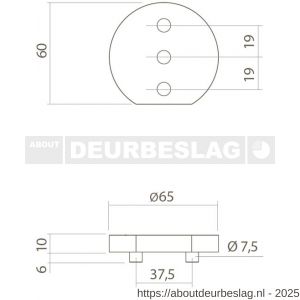 Intersteel 9974 verhogingsschijf 10 mm voor deurstop 0035.442100 - R26000992 - afbeelding 2