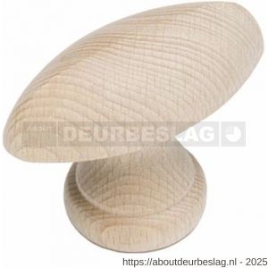 Intersteel 8580 meubelknop glad ovaal hout - R26004051 - afbeelding 1