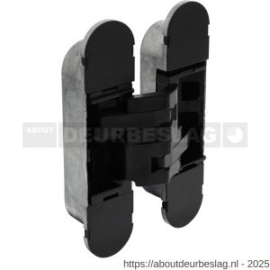 Intersteel Exclusives 4626 scharnier zamak 130x30 3D verstelbaar binnenwerk zwart-zwarte afdekkappen - R26008876 - afbeelding 1