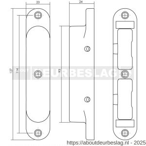 Intersteel Essentials 9508 SKG2 sluitkom gegoten 23x127 mm zwart - R26008891 - afbeelding 2