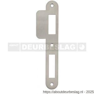 Intersteel 9509 sluitplaat 175x25/44x1,5 mm voor dag- en nacht schoot afgerond met korte lip RVS DIN rechts - R26006918 - afbeelding 1