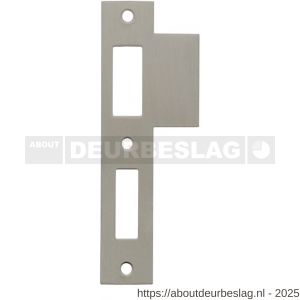 Intersteel 9509 sluitplaat voor dag- en nachtschoot voor woningbouwsloten rechthoekig met korte lip RVS - R26008902 - afbeelding 1