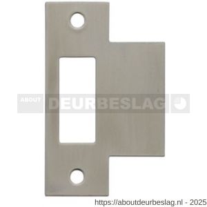 Intersteel 9509 sluitplaat voor loopslot voor woningbouwsloten rechthoekig met korte lip RVS - R26008903 - afbeelding 1