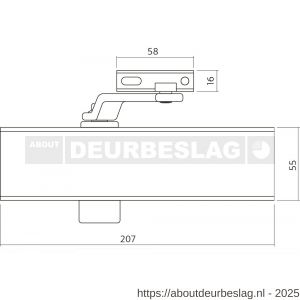 Intersteel Essentials 4801 deurdranger 120 met schaararm 207x55x40 mm grijs - R26006951 - afbeelding 2
