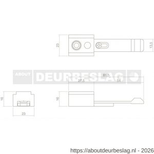 Intersteel 4801 vastzetinrichting 190 voor glijarm-deurdrangers - R26006959 - afbeelding 2