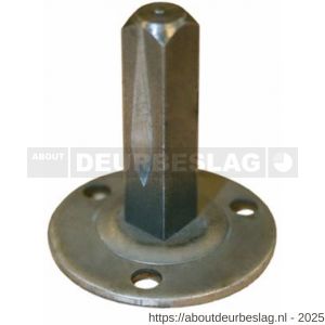 Intersteel 9974 onderplaat met vaste vierkantstift 8x35 mm - R26006569 - afbeelding 1