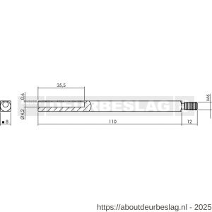 Intersteel 9754 wisselstift schroefdraad M6-hol 8x110 mm - R26000899 - afbeelding 2