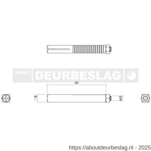 Intersteel 9755 wisselstift keilbout bevestiging 8x60 mm - R26007382 - afbeelding 2