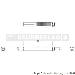 Intersteel 9755 accessoireset M 1 wisselstift keilbout bevestiging 8x60 mm - R26010072 - afbeelding 2