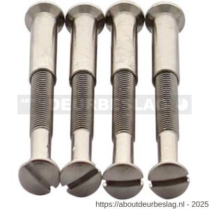 Intersteel 9905 accessoireset F 4 patentbouten M4x38 mm met patenthulzen M4x23 mm vernikkeld - R26010082 - afbeelding 1