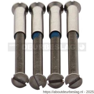 Intersteel 9905 accessoireset H 4 patentbouten M4x38 mm met patenthulzen M4x23 mm RVS - R26010084 - afbeelding 1