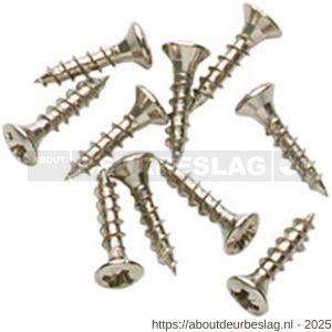 Intersteel 9926 houtschroef 3,5x20 mm lenskop vernikkeld - R26000812 - afbeelding 1