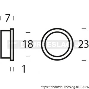 Intersteel 9970 halsring diameter 23x1 mm reductiemaat diameter 20-18 mm nylon zwart - R26001907 - afbeelding 2