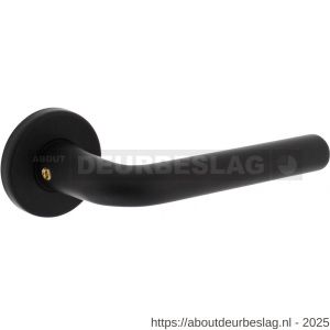Intersteel 0073 deurkruk Derby met rozet verdekt diameter 50x7 mm met nokken zwart - R26010528 - afbeelding 1