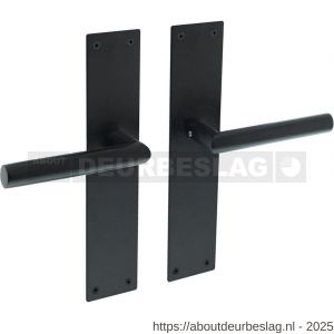 Intersteel 0583 deurkruk Jura met schild rechthoekig 250x55x2 mm blind structuur zwart - R26007106 - afbeelding 1