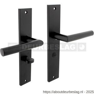 Intersteel 1743 deurkruk Bastian op schild rechthoekig 245x45 mm WC 63/8 mm zwart - R26011190 - afbeelding 1