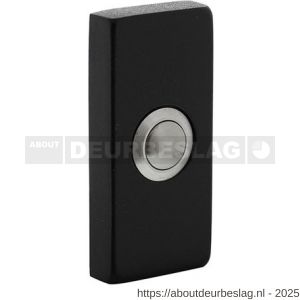 Intersteel 3990 beldrukker rechthoekig verdekt 65x30x10 mm RVS zwart - R26009301 - afbeelding 1