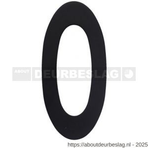 Intersteel 4020 huisnummer 0 150 mm RVS structuur zwart - R26009003 - afbeelding 1