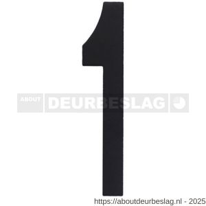 Intersteel 4020 huisnummer 1 150 mm RVS structuur zwart - R26009004 - afbeelding 1