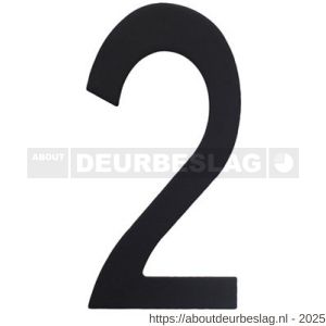 Intersteel 4020 huisnummer 2 150 mm RVS structuur zwart - R26009005 - afbeelding 1
