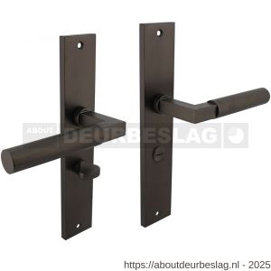 Intersteel 1742 deurkruk Baustil op schild rechthoekig 245x45 mm WC 63/8 mm antraciet grijs - R26011194 - afbeelding 1