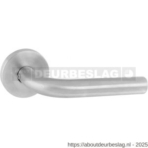 Intersteel 1010 deurkruk Recht op rozet verdekt diameter 55x8 mm met nokken RVS - R26010552 - afbeelding 1