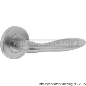 Intersteel 1013 deurkruk Jupiter op rozet verdekt diameter 55x8 mm met nokken RVS - R26010555 - afbeelding 1