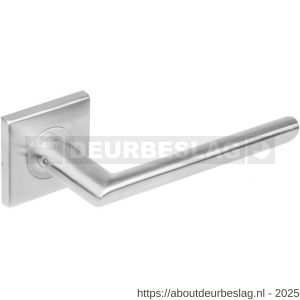 Intersteel 1243 deurkruk Ovaal-90 graden op rozet verdekt 53x53x8 mm met nokken RVS - R26009014 - afbeelding 1