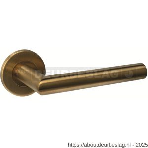 Intersteel Essentials 1021 deurkruk Q 01 op rozet verdekt diameter 52x6 mm PVD messing mat - R26010950 - afbeelding 1