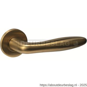 Intersteel Essentials 1023 deurkruk Q 03 op rozet verdekt diameter 52x6 mm PVD messing mat - R26010960 - afbeelding 1