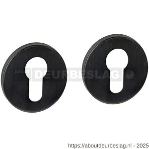 Intersteel Essentials 1020 cilinderrozetten verdekt diameter 52x6 mm PVD zwart - R26010979 - afbeelding 1