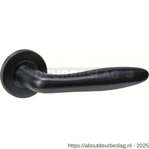 Intersteel Essentials 1023 deurkruk Q 03 op rozet verdekt diameter 52x6 mm PVD zwart - R26010959 - afbeelding 1