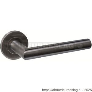 Intersteel Essentials 1021 deurkruk Q 01 op rozet verdekt diameter 52x6 mm PVD antraciet - R26010951 - afbeelding 1