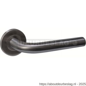Intersteel Essentials 1022 deurkruk Q 02 op rozet verdekt diameter 52x6 mm PVD antraciet - R26010956 - afbeelding 1