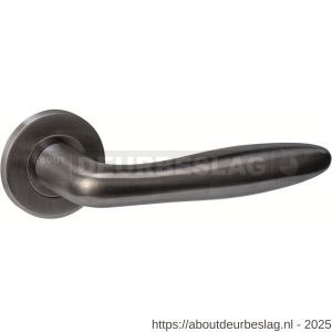 Intersteel Essentials 1023 deurkruk Q 03 op rozet verdekt diameter 52x6 mm PVD antraciet - R26010961 - afbeelding 1