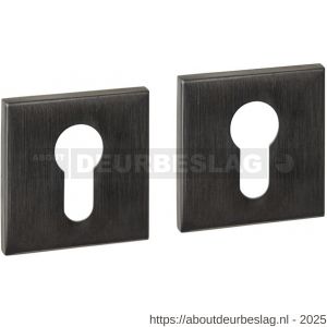 Intersteel Essentials 1030 cilinderrozetten verdekt 53x53x6 mm PVD antraciet - R26010996 - afbeelding 1