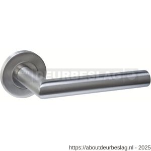 Intersteel Essentials 1021 deurkruk Q 01 op rozet verdekt diameter 52x6 mm RVS - R26010948 - afbeelding 1