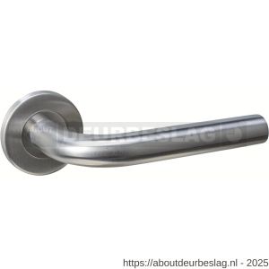 Intersteel Essentials 1022 deurkruk Q 02 op rozet verdekt diameter 52x6 mm RVS - R26010953 - afbeelding 1