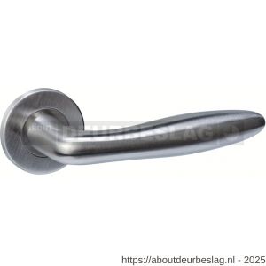 Intersteel Essentials 1023 deurkruk Q 03 op rozet verdekt diameter 52x6 mm RVS - R26010958 - afbeelding 1
