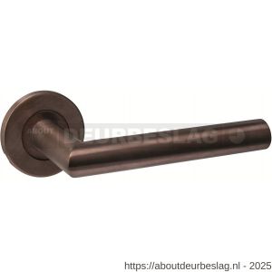 Intersteel Essentials 1021 deurkruk Q 01 op rozet verdekt diameter 52x6 mm PVD brons - R26010952 - afbeelding 1