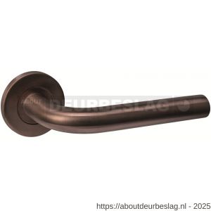 Intersteel Essentials 1022 deurkruk Q 02 op rozet verdekt diameter 52x6 mm PVD brons - R26010957 - afbeelding 1