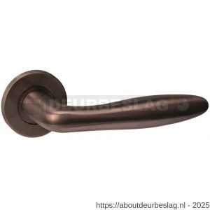 Intersteel Essentials 1023 deurkruk Q 03 op rozet verdekt diameter 52x6 mm PVD brons - R26010962 - afbeelding 1