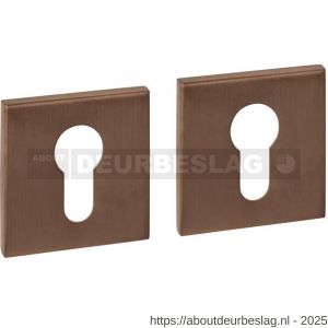 Intersteel Essentials 1030 cilinderrozetten verdekt 53x53x6 mm PVD brons - R26010997 - afbeelding 1