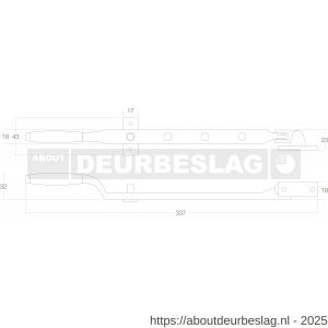 Intersteel Living 5615 raamuitzetter met stelpen messing ongelakt - R26003847 - afbeelding 2