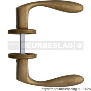 Intersteel Living 0201 deurkruk Banaan met rozet verdekt diameter 49x7 mm messing getrommeld - R26007900 - afbeelding 2