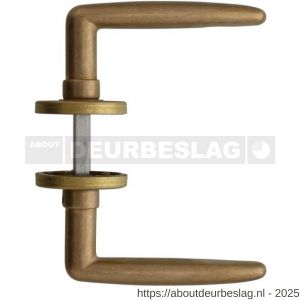 Intersteel Living 0225 deurkruk Sophie met rozet verdekt diameter 49x7 mm messing getrommeld - R26007905 - afbeelding 2