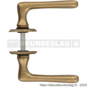 Intersteel Living 0445 deurkruk Trento met rozet diameter 50x5 mm messing getrommeld - R26010137 - afbeelding 4