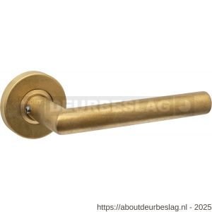 Intersteel Living 0583 deurkruk Jura op rozet verdekt diameter 53x10 mm PVD messing getrommeld - R26010946 - afbeelding 1