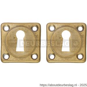 Intersteel Living 3183 sleutelrozetten 38x38x5 mm messing getrommeld - R26011103 - afbeelding 1