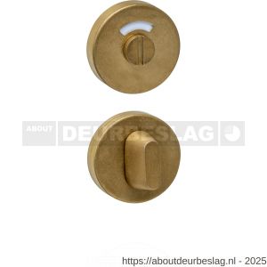 Intersteel Living 3410 WC-sluiting verdekt diameter 53x10 mm met stift 8x8 mm PVD messing getrommeld - R26010944 - afbeelding 1